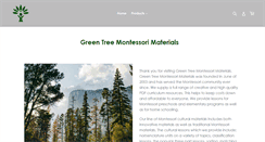 Desktop Screenshot of greentreemontessorimaterials.com