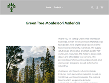 Tablet Screenshot of greentreemontessorimaterials.com